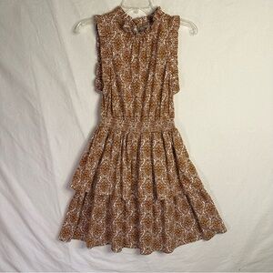 Boden Ruffle Jersey Mini Dress in Pumpkin, Vine Terrace Women’s 4R EUC Casual